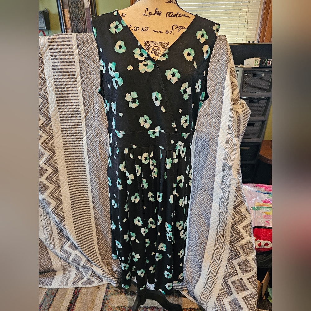 Black floral dress